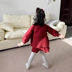 Set len đỏ bé gái QCCC dày dặnH109