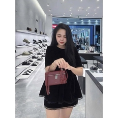 Túi P 20cm đỏ/đen xuất dư[ Sẵn]H100