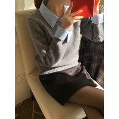 Áo Len cổ sơ mi cho nữ QCCCH96