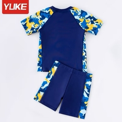 Bộ Bơi bé trai YLike size đại tay rằn ri vàngH91