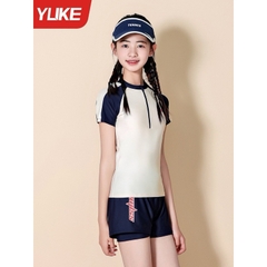 Bộ Bơi bé gái lớn Ylike màu hồngH83