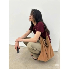 Len Z cộc tay đỏ Burgundy hot hit xuất chuẩn H532  hàng đẹp[ Sẵn]