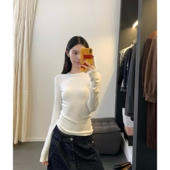 Áo Giữ Nhiệt Thun trơn dài tay WGWE basic thon dáng #W7398# H544