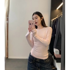 Áo Giữ Nhiệt Thun trơn dài tay WGWE basic thon dáng #W7398# H544