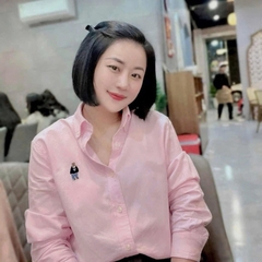 Áo W sơ mi hồng xuất dư H554