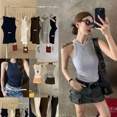 Áo tank top WGWE nữ cổ tròn dáng thể thao #W8505# H552