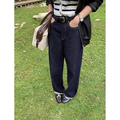Quần jeans WGWE dài xanh ống rộng cơ bản #W7901# H556