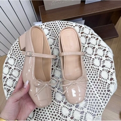 Guốc Sục ko quai mặt Nơ 5cm da PU mềm cao cấp QCCC/H595/