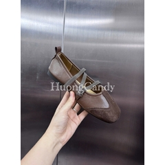 Giày bale da lộn Thon Gọn Trắng Chân QCCC (chuẩn form)/H608/