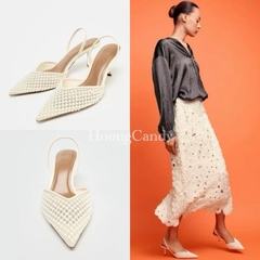 Giày Slingback Z ngọc sang xịn mịn FULLBOX(sẵn)-H444