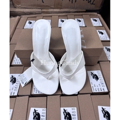 (chân mảnh lùi 1sz) Guốc dét xỏ ngón trắng tinh khôi FULLBOX(sẵn)-H442