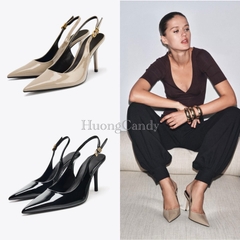 Slingback Giày Zét Khoá cài màu đồng FULLBOX(sẵn)-H461/A1795-25/T2.1A