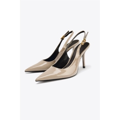 Slingback Giày Zét Khoá cài màu đồng FULLBOX(sẵn)-H461/A1795-25/T2.1A