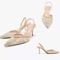 Giày Det chuỗi hạt trắng bạc xâu pha màu FULLBOX(sẵn)-H473/7070-2/T2.6A