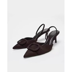 (lùi 1sz) Sandal Zet viền vuông Da lộn mũi nhọn FULLBOXii(sẵn)-H472/3W079-2/T1.2