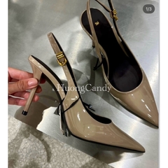 Slingback Giày Zét Khoá cài màu đồng FULLBOX(sẵn)-H461/A1795-25/T2.1A
