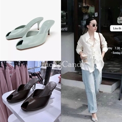 Guốc Ra xanh/ đen dáng phễu FULLBOXii-(sẵn) H462/102/T2.1B