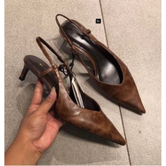 Sandal Slingback Nâu đậm Fullbox(sẵn)-H469/051-7/T2.5A