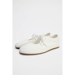 GIÀY thể thao da PU trắng buộc dây FULLBOX-H468/XW240806/T2.2B