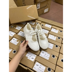 GIÀY thể thao da PU trắng buộc dây FULLBOX-H468/XW240806/T2.2B