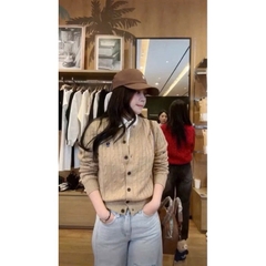 Áo Len W nâu tây vặn thừng chuẩn loại 1[ Sẵn]H474