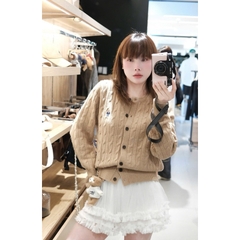 Áo Len W nâu tây vặn thừng chuẩn loại 1[ Sẵn]H474