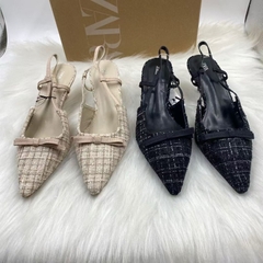 Giày Z.R Dạ Trắng mờ nơ FULlBOX-H475/8315/T1.2