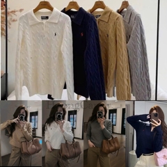 Áo len cổ PoLo Dư Sịn Len đanh mềm, chất mịn mướt H500[ Sẵn] Mặc dáng rộng lấy lên 1 size