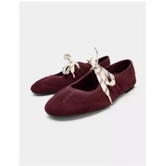 [From chuẩn]Giày Bệt Thắt Nơ Dây kẻ Giữa FullBOX[Sẵn]/8330-15/T2.5A/H534