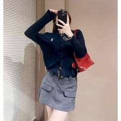 Áo Len Who len vặn thừng Xanh Than Xuất Chuẩn H503
