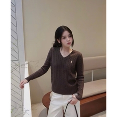Áo Len W cổ tim vặn thừng xuất chuẩn Hàng Đẹp-H507-