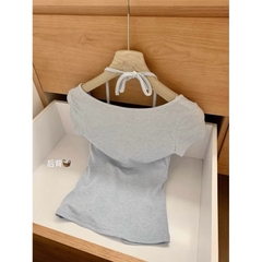Áo Thun WGWE cotton Ôm Layer Cổ Yếm W8613# chuẩn hãng/H22