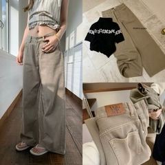 Quần Jeans Nâu Tây Ống Rộng Y2K W8521#/H520