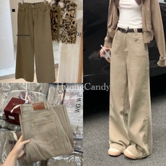 Quần Jeans Nâu Tây Ống Rộng Y2K W8521#/H520