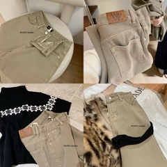 Quần Jeans Nâu Tây Ống Rộng Y2K W8521#/H520