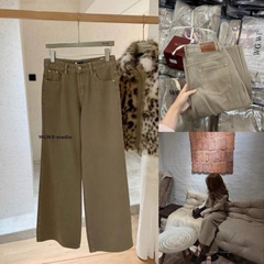 Quần Jeans Nâu Tây Ống Rộng Y2K W8521#/H520