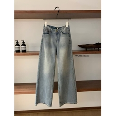 Quần Dài WGWE Jeans Ống Rộng Xanh Mài Bạc W7249#/H519
