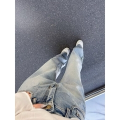 Quần Dài WGWE Jeans Ống Rộng Xanh Mài Bạc W7249#/H519