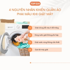 4 Nguyên Nhân Khiến Quần Áo Phai Màu Khi Giặt Máy Và Cách Xử Lý