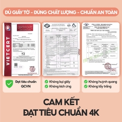 Giấy vệ sinh treo tường TopGia đa sắc 6 bịch, bột gỗ nguyên chất, 1280 tờ 4 lớp