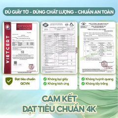 Khăn giấy cao cấp Top Gia Sắc Việt, giấy vệ sinh treo tường 1280 tờ 4 lớp, tặng móc treo