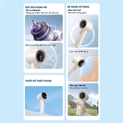 Quạt Cầm Tay Mini TopGia Siêu Mát - Sạc Nhanh - Chính Hãng - BH 6 Tháng