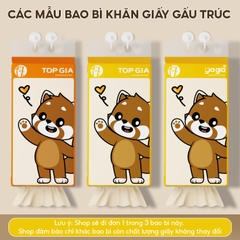 Khăn giấy gấu trúc Top Gia 1000 tờ, 4 lớp mềm mịn làm từ bột tre nguyên chất