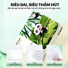 Giấy ăn rút gấu trúc Top Gia 280 tờ làm từ bột tre không chất tẩy trắng, an toàn
