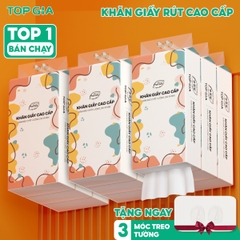 Khăn giấy cao cấp Top Gia Sắc Việt, giấy vệ sinh treo tường 1280 tờ 4 lớp, tặng móc treo