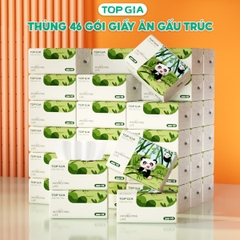 Giấy ăn rút gấu trúc Top Gia 280 tờ làm từ bột tre không chất tẩy trắng, an toàn