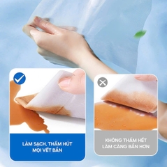 Khăn ướt mini TOPGIA túi 10 gói 8 tờ mềm mại, không mùi không parabens