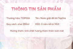 Nước giặt đồ lót sinh học TopGia 200ml khử mùi kháng khuẩn 99%