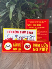 NQTL Nội quy + Tiêu Lệnh PCCC, khổ 330 x450mm, chất liệu Mica- Việt Nam