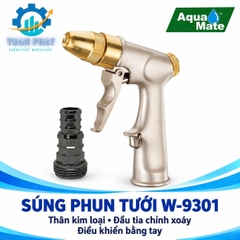 Vòi Xịt Tưới Cây Tự Động Tăng Áp AQUAMATE – Đài Loan W-9301 | 3 Chế Độ Phun Mạnh Mẽ